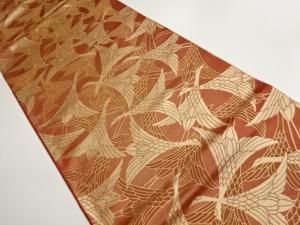 群鶴模様織出し袋帯